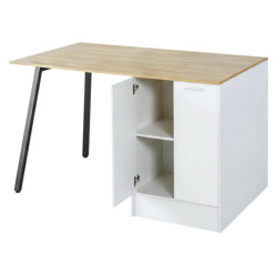 Кухонный островок Tempo Kondela Xilo 150x90 (Oak/White) Thumb