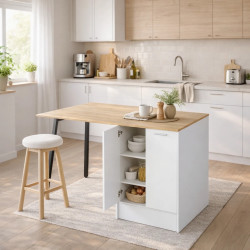 Кухонный островок Tempo Kondela Xilo 150x90 (Oak/White) Thumb