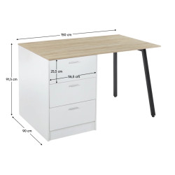 Кухонный островок Tempo Kondela Xilo 150x90 (Oak/White) Thumb