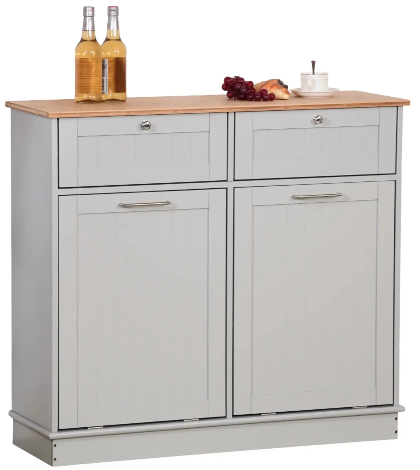 Шкаф Tempo Kondela Delins Typ 2 (Grey/Bamboo) - 2