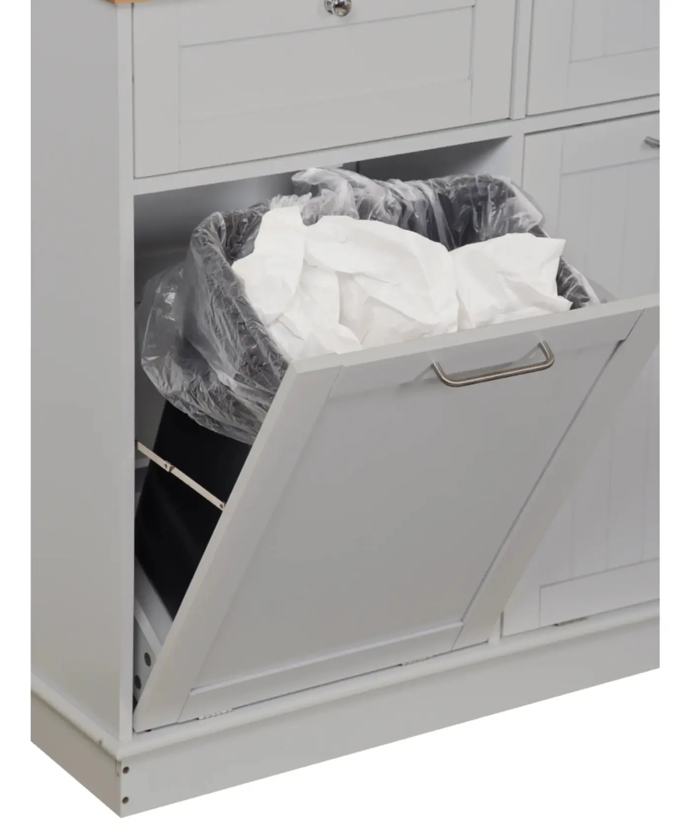 Шкаф Tempo Kondela Delins Typ 2 (Grey/Bamboo) - 5