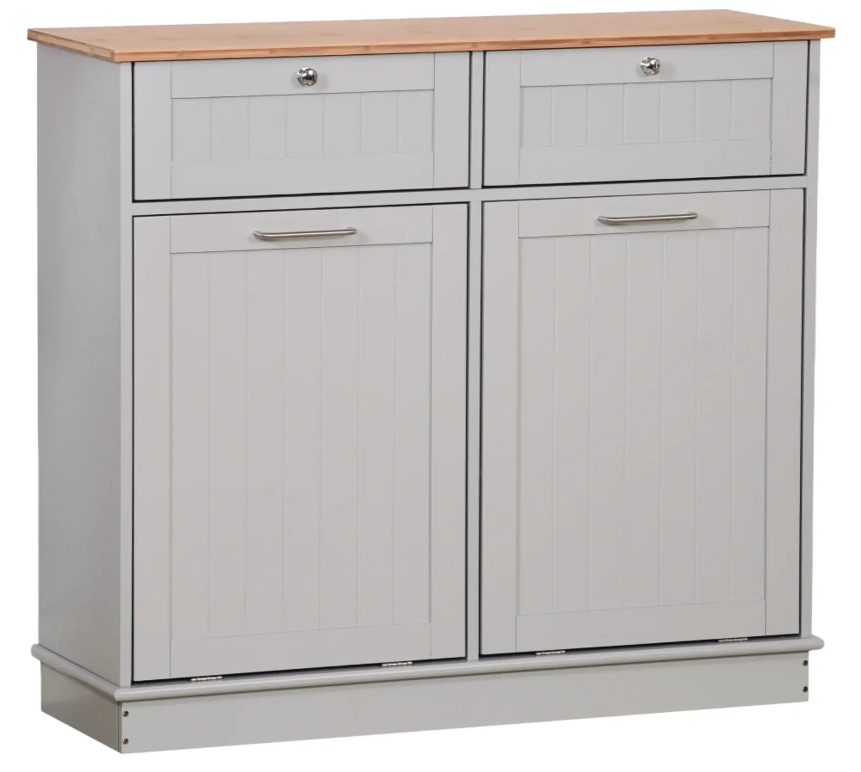 Шкаф Tempo Kondela Delins Typ 2 (Grey/Bamboo) - 8