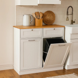 Dulap Tempo Kondela Delins Typ 2 (White/Bamboo)