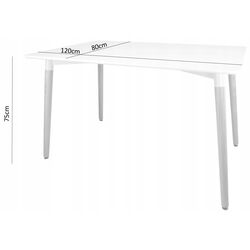 Стол Chomik FAT1132 75x120 (White/Oak) Thumb