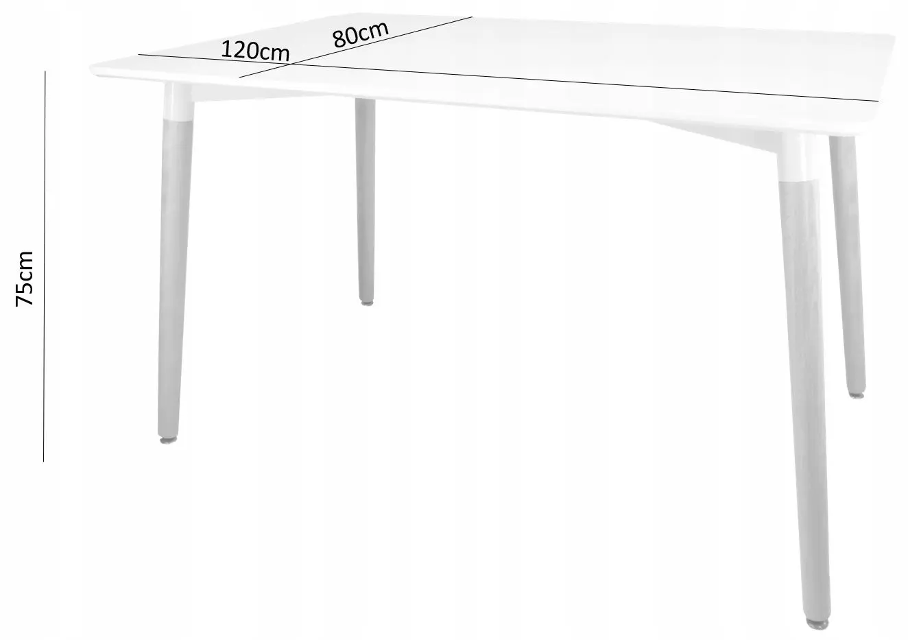 Стол Chomik FAT1132 75x120 (White/Oak) - 2