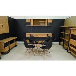 Стол Chomik FAT1187 72x80 (Black/Oak) Thumb