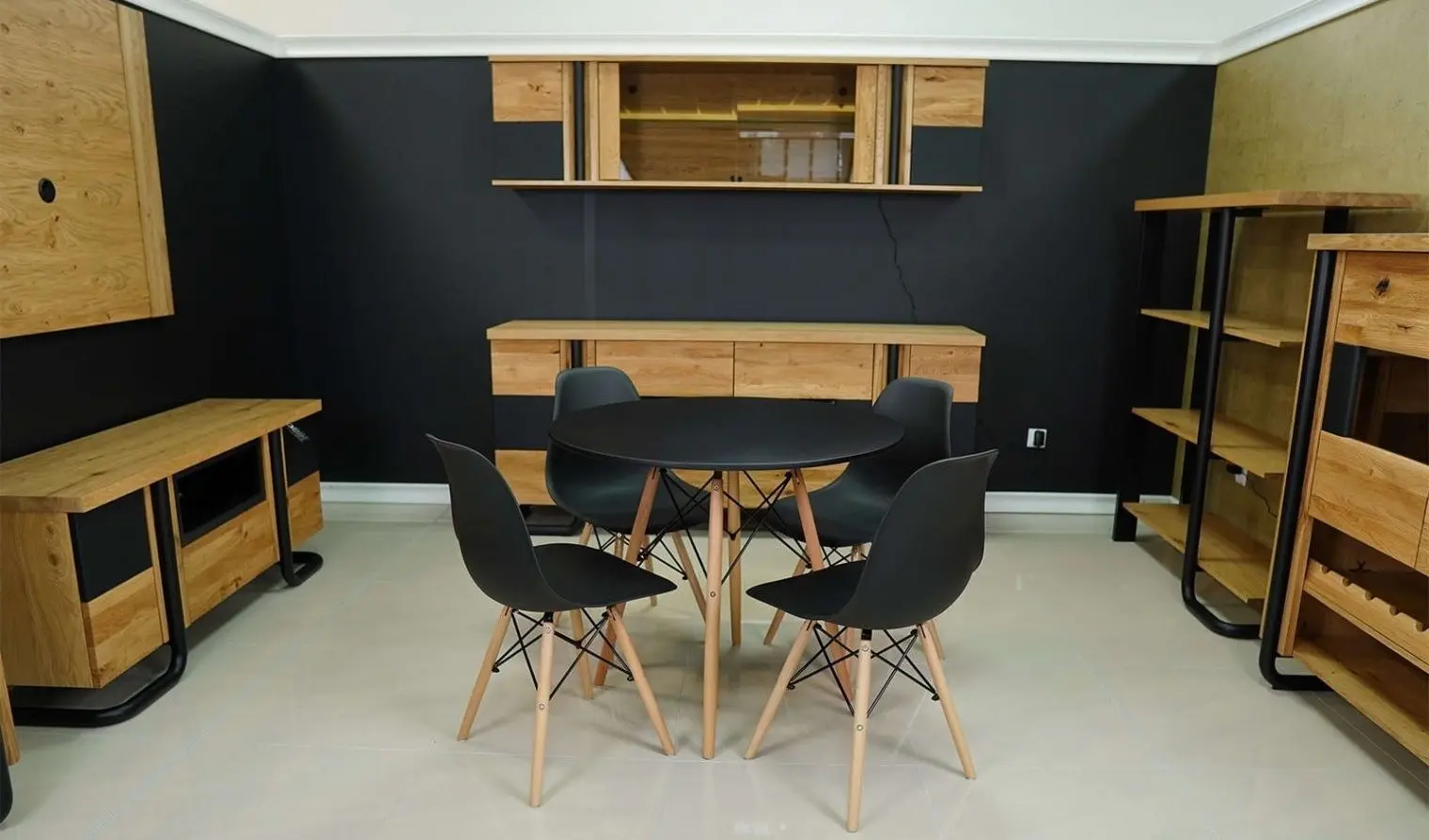 Стол Chomik FAT1187 72x80 (Black/Oak) - 11