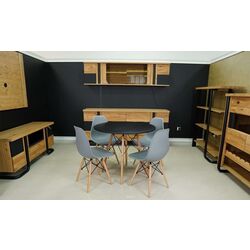 Стол Chomik FAT1187 72x80 (Black/Oak) Thumb