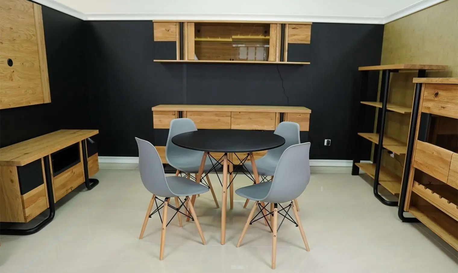 Стол Chomik FAT1187 72x80 (Black/Oak) - 10