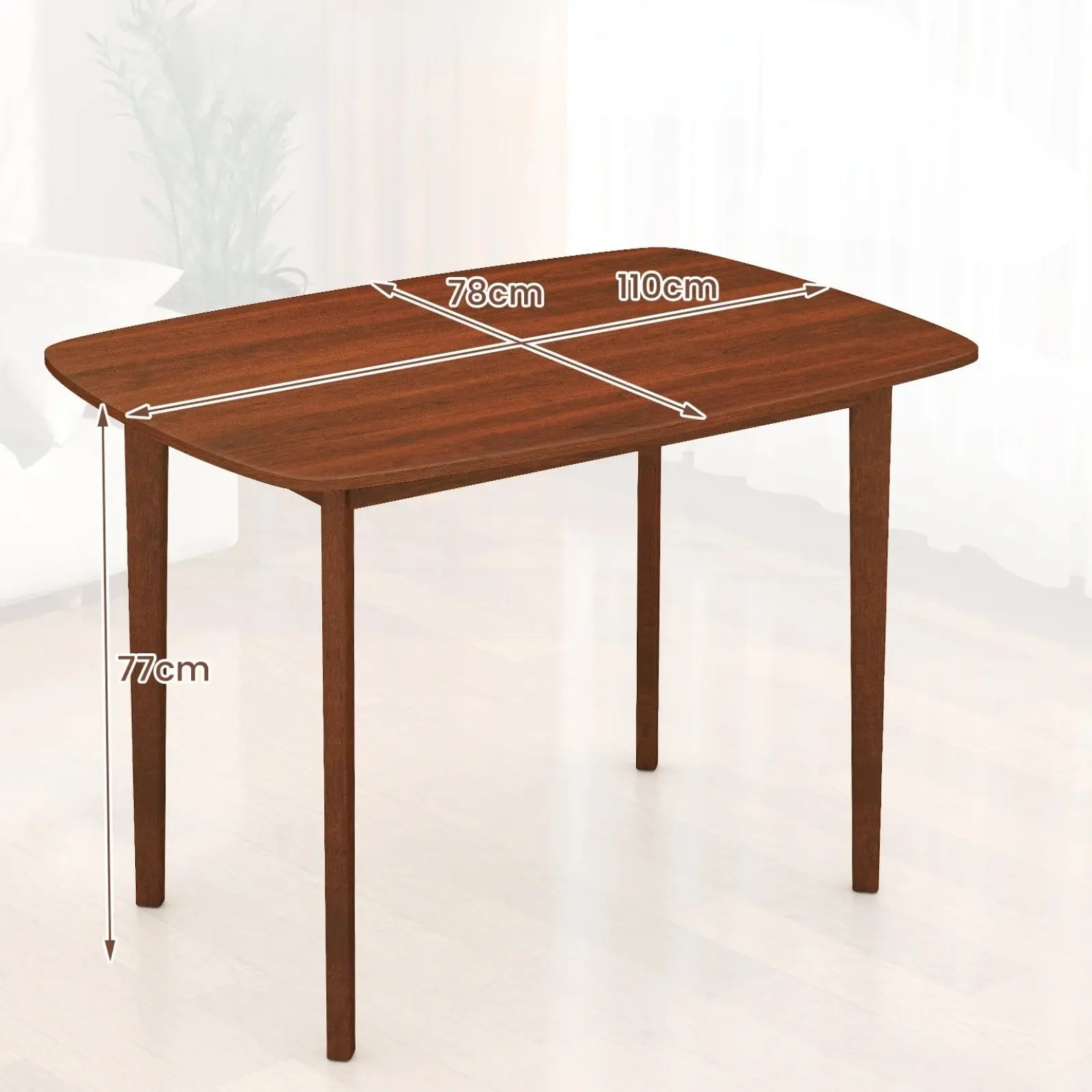 Стол Costway HV10787WT (Walnut) - 4