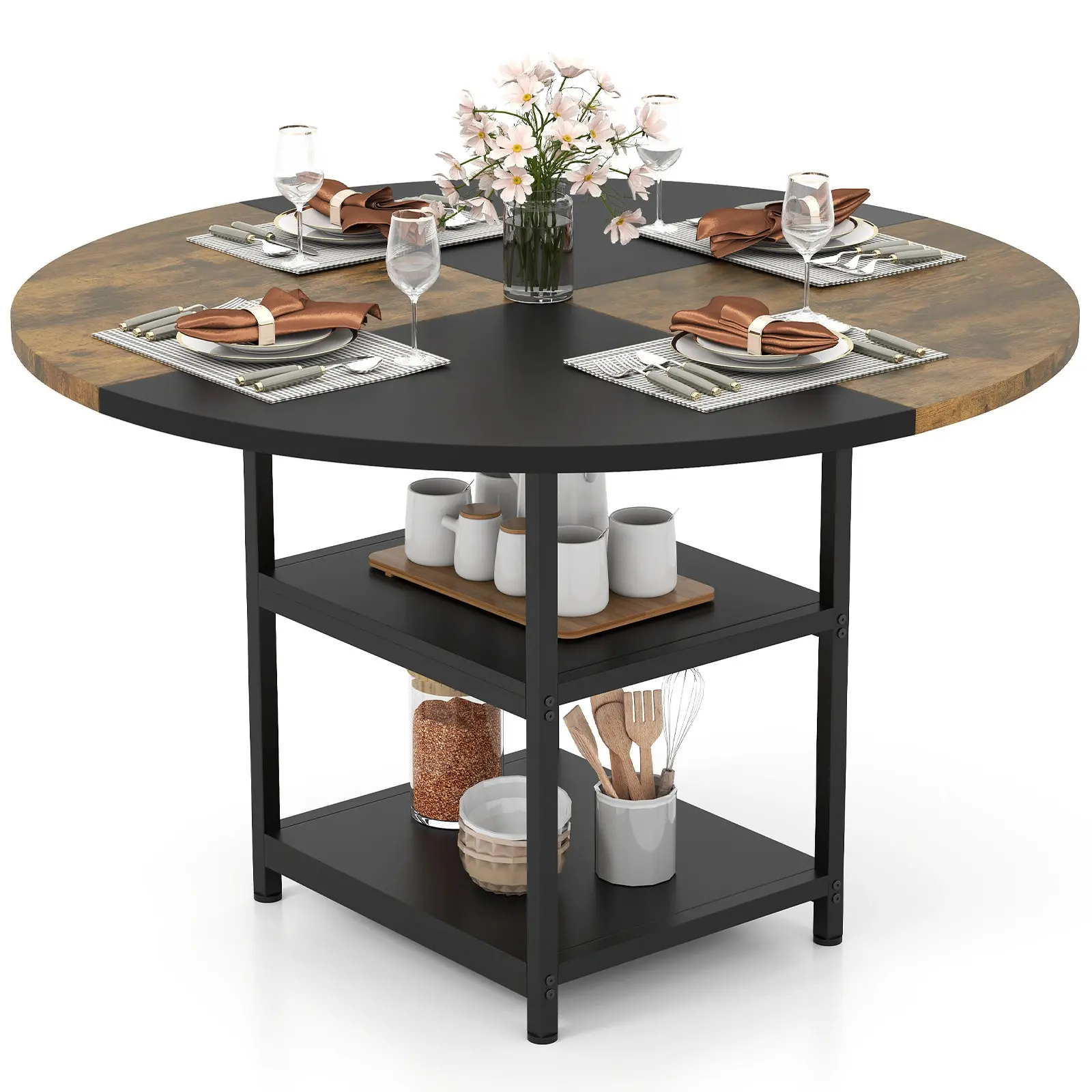 Masa Costway JV12901BK (Black) - 2