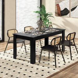 Стол Costway KC55793DK 160x80 (Black) Thumb