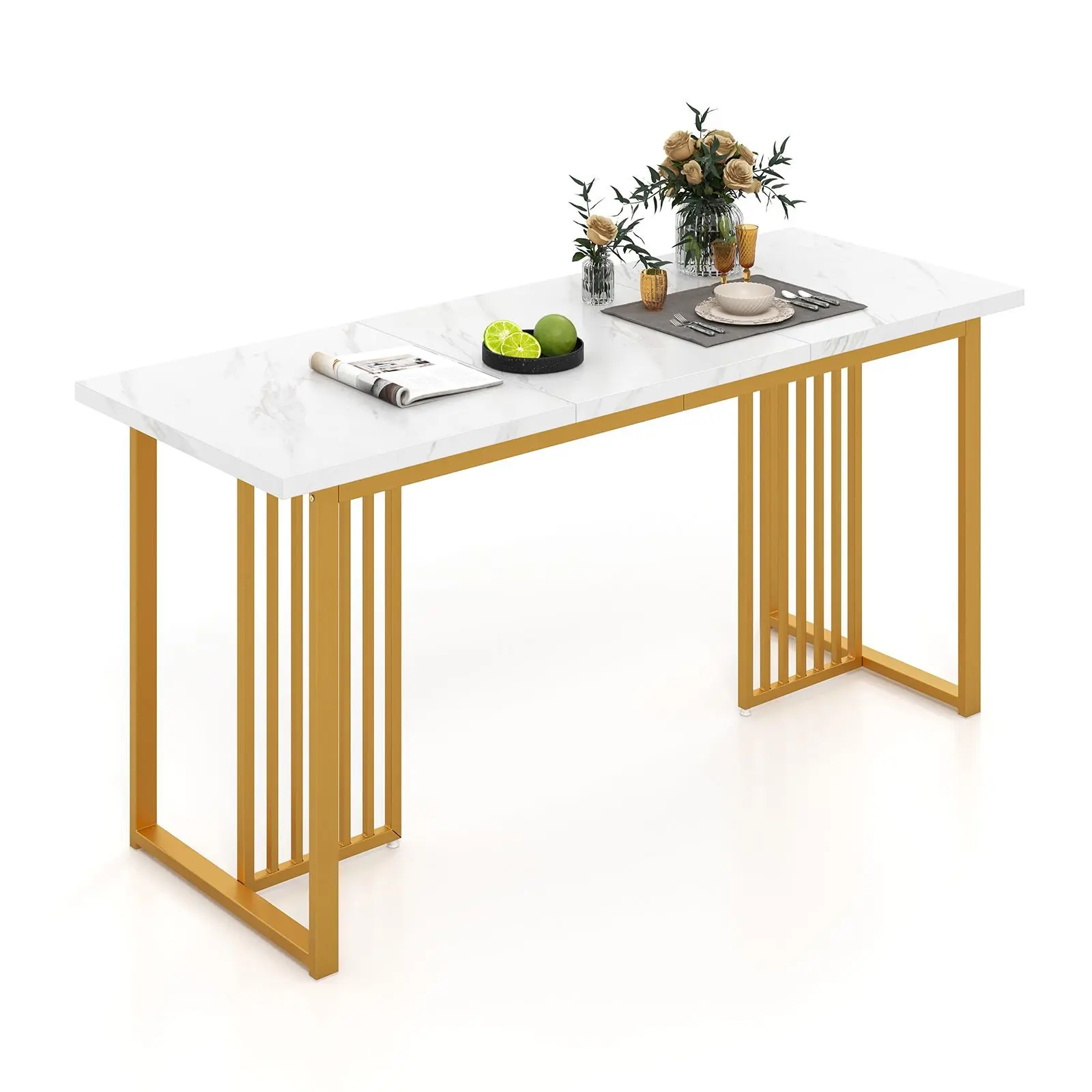 Стол Costway KC56958WH (White/Gold) - 2