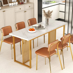 Стол Costway KC56958WH (White/Gold)