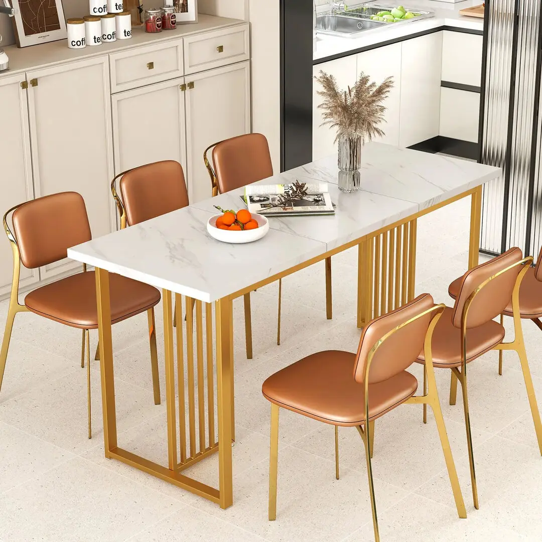 Стол Costway KC56958WH (White/Gold)