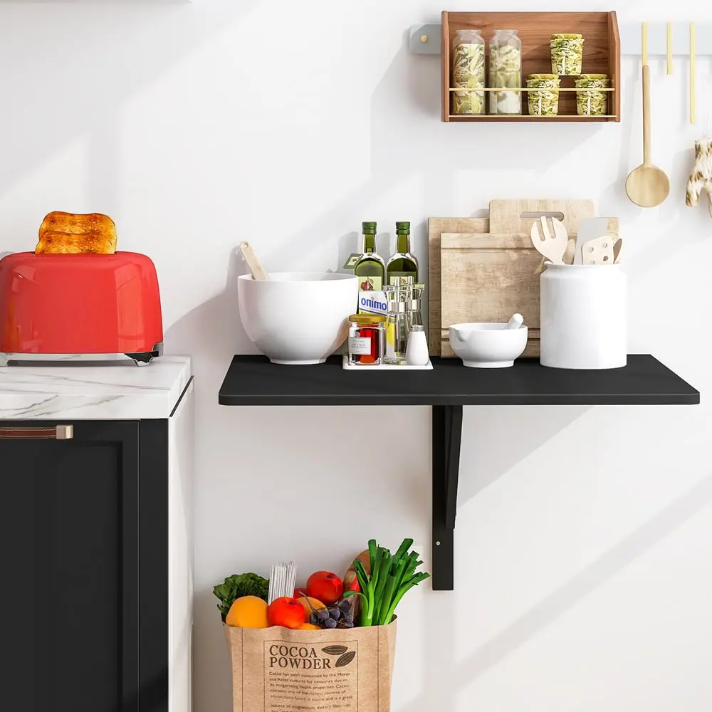 Стол раскладной настенный Costway CB10641BK (Black)