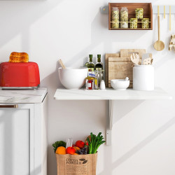 Стол раскладной настенный Costway CB10641WH (White) Thumb