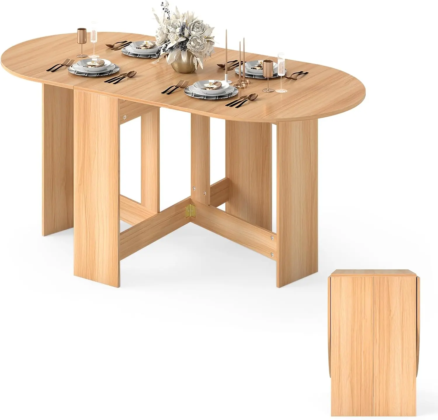 Masa pliabila Costway HW61596NA (Natural) - 3