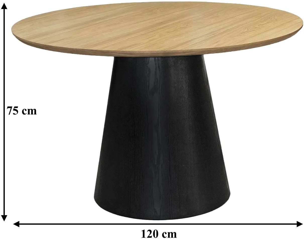 Masa DP Ariana 120x120 (Wood/Black)