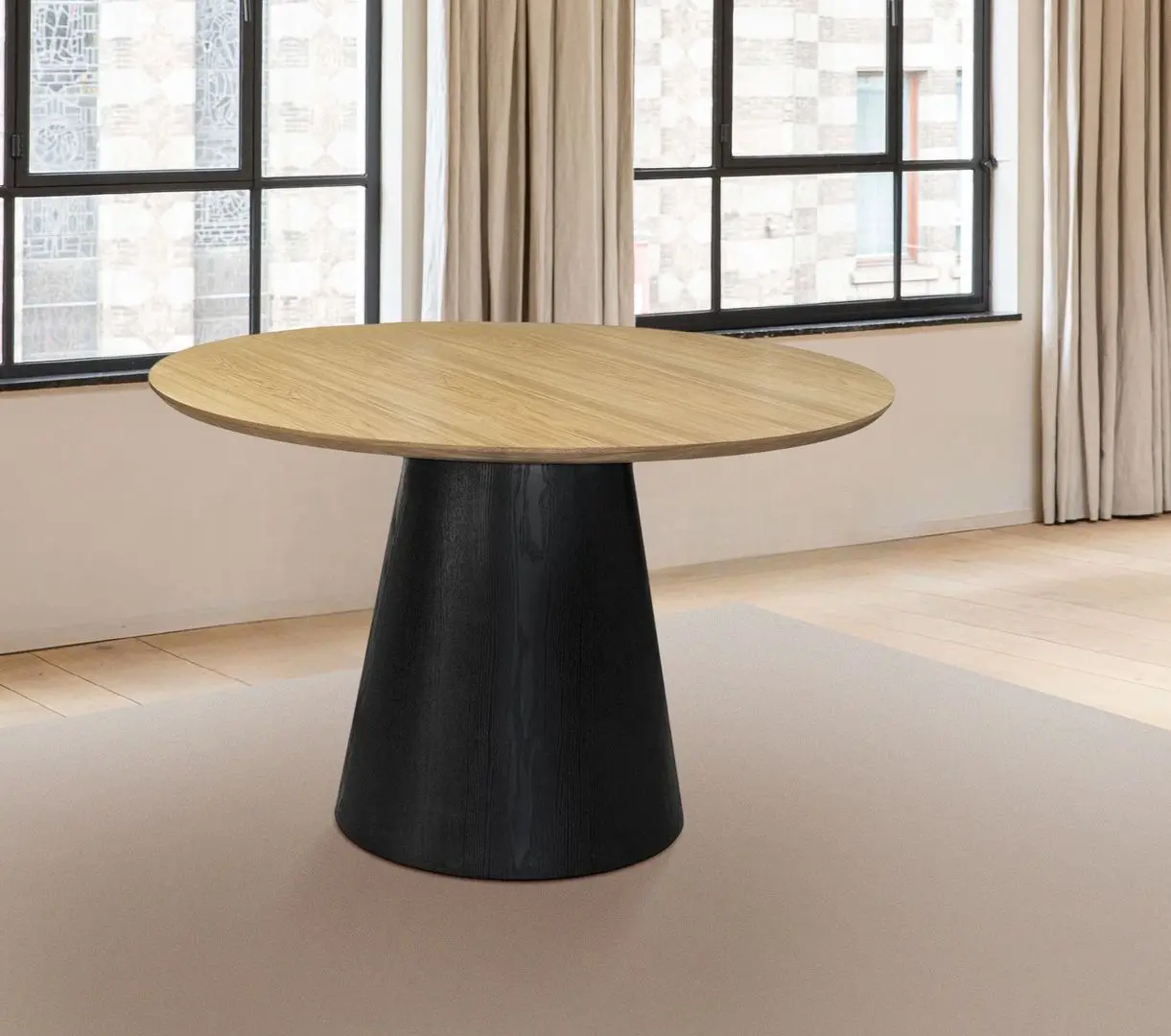 Masa DP Ariana 120x120 (Wood/Black)