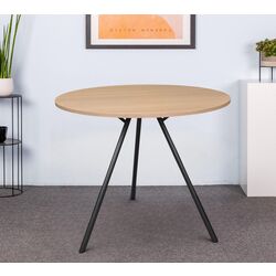 Стол DP Easy Rondo 80x80 (Oak/Black)