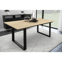 Стол раскладной DP Dario 180/240x80 (Oak/Black)