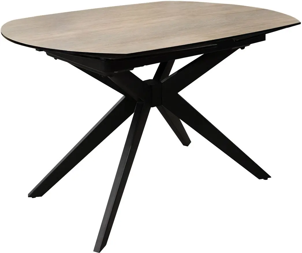 Masa extensibila DP Esa Wooden Glass 120/150/180x90 (Wood/Black)