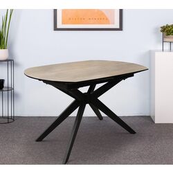 Masa extensibila DP Esa Wooden Glass 120/150/180x90 (Wood/Black)