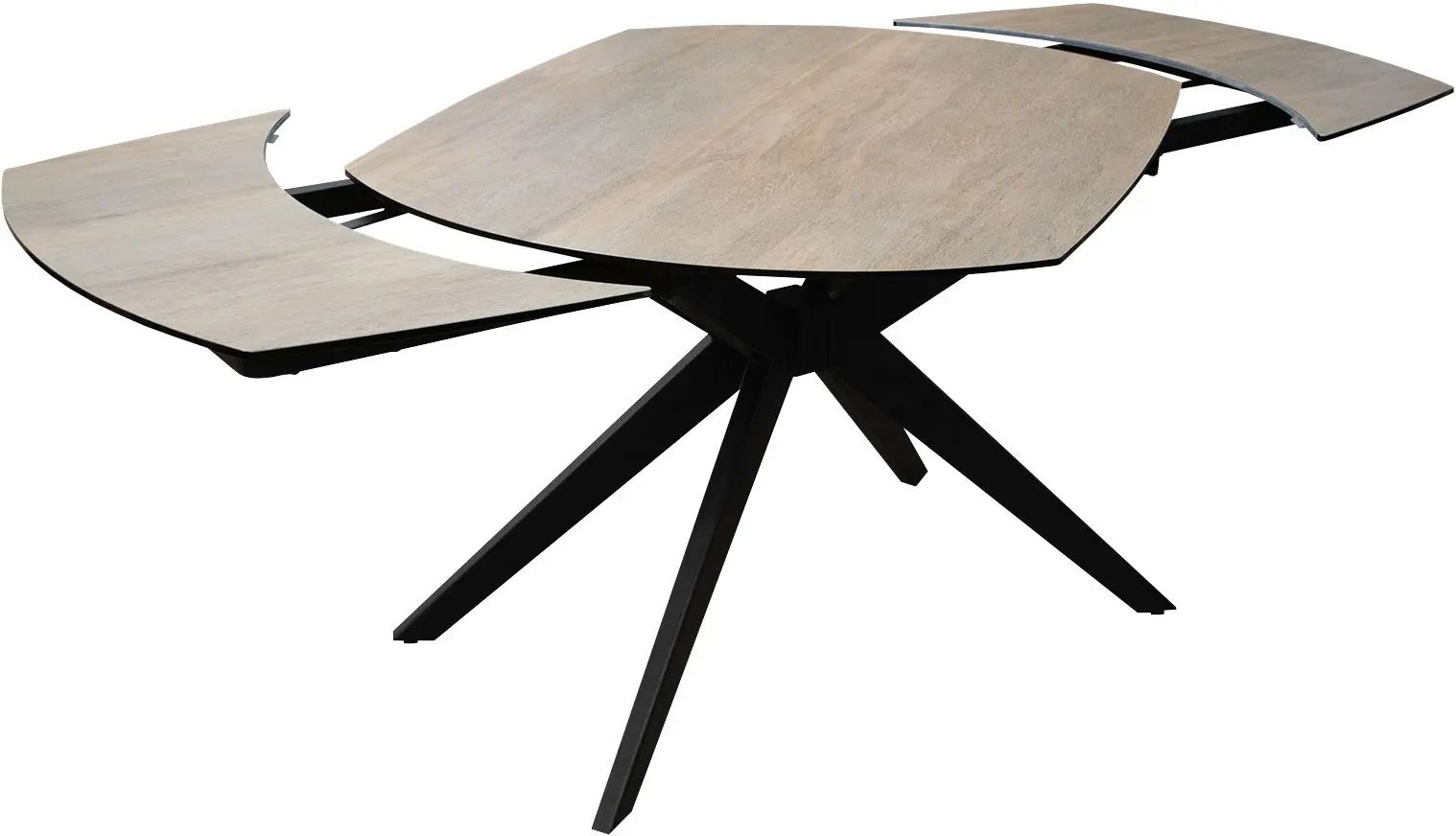 Masa extensibila DP Esa Wooden Glass 120/150/180x90 (Wood/Black)