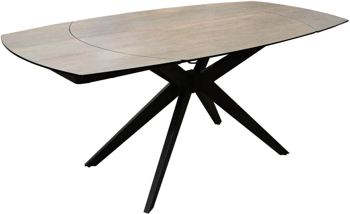 Masa extensibila DP Esa Wooden Glass 120/150/180x90 (Wood/Black)