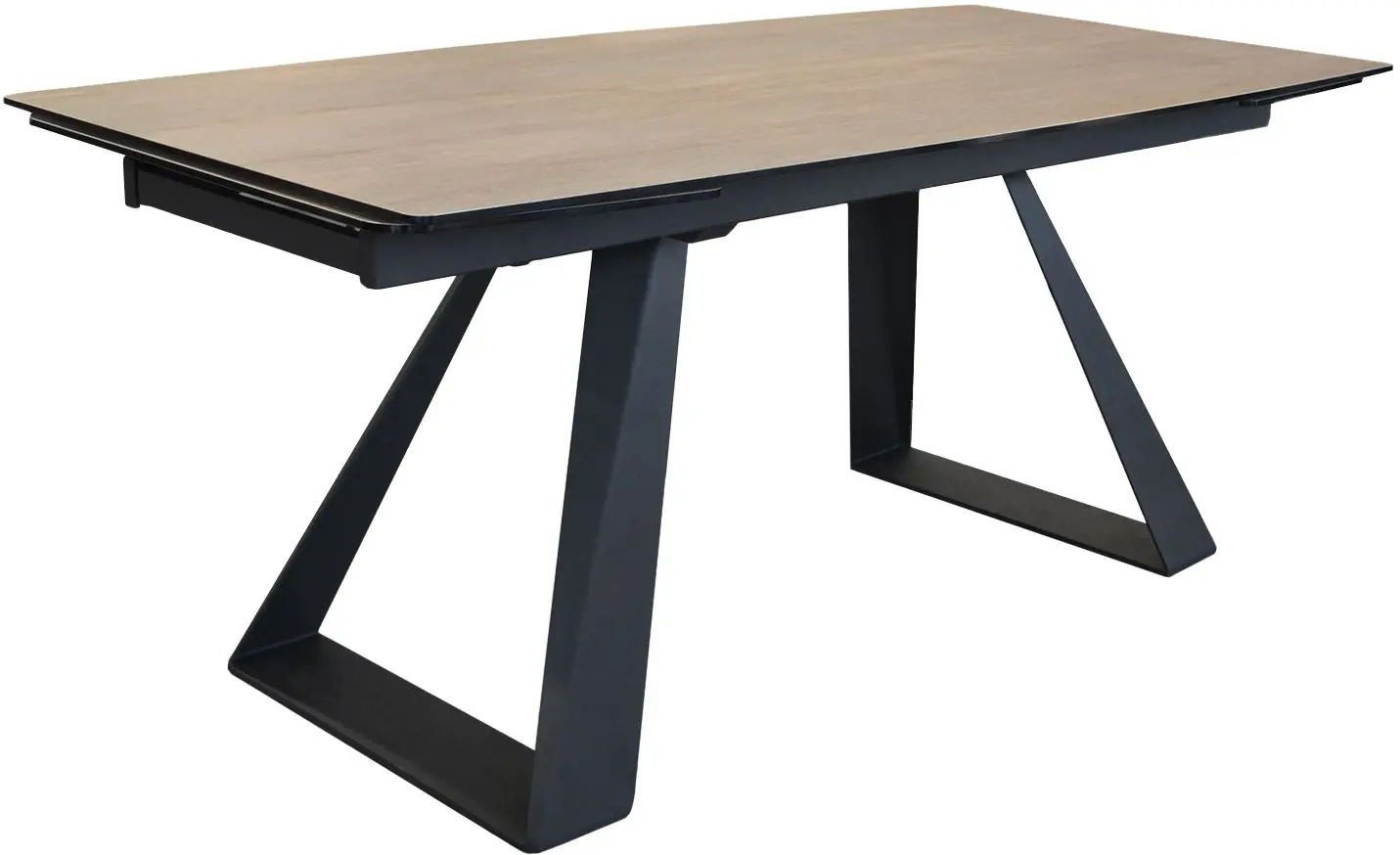 Masa extensibila DP Lori Wooden Glass 180/220/260x90 (Wood/Black)