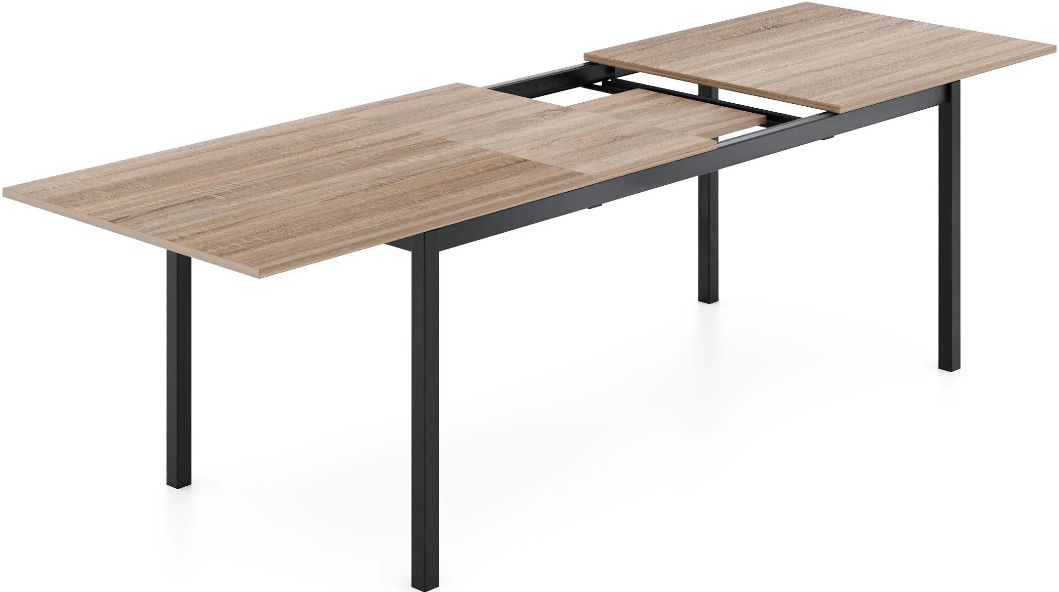 Стол раскладной DP Madison 180/220/260x80 (Sonoma Oak/Black) - 3