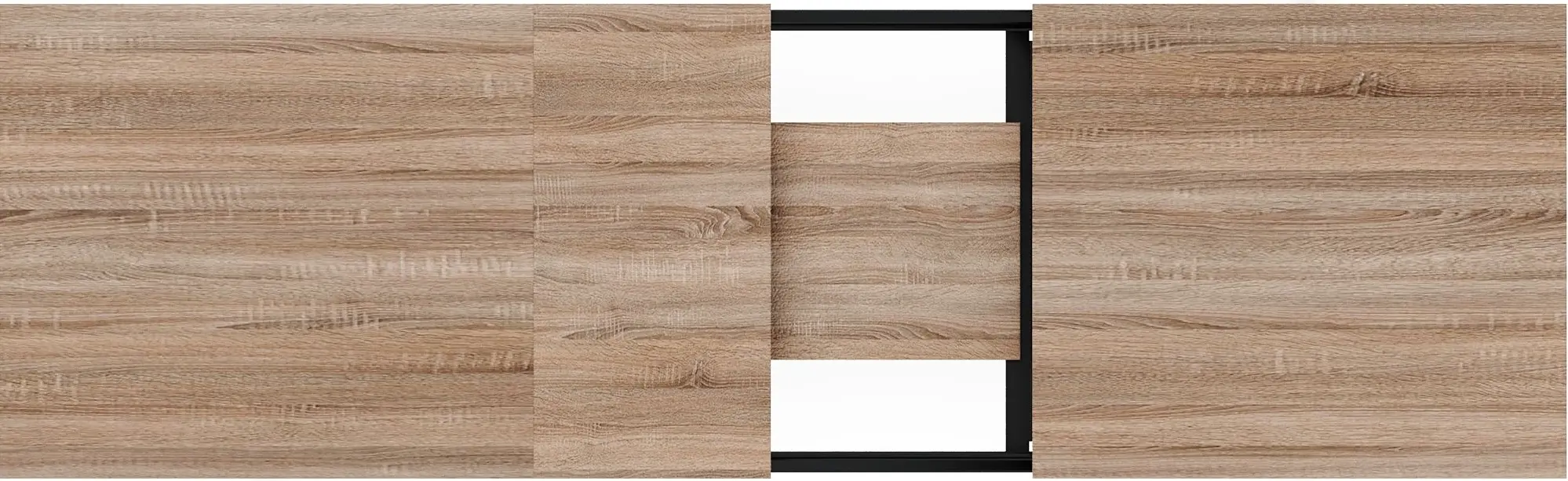 Стол раскладной DP Madison 180/220/260x80 (Sonoma Oak/Black) - 5