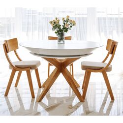 Masa extensibila DP Nova Furnir Italian (White/Wood)