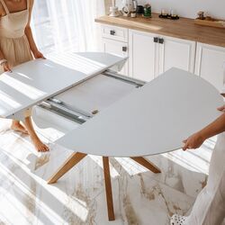 Masa extensibila DP Nova Furnir Italian (White/Wood) Thumb