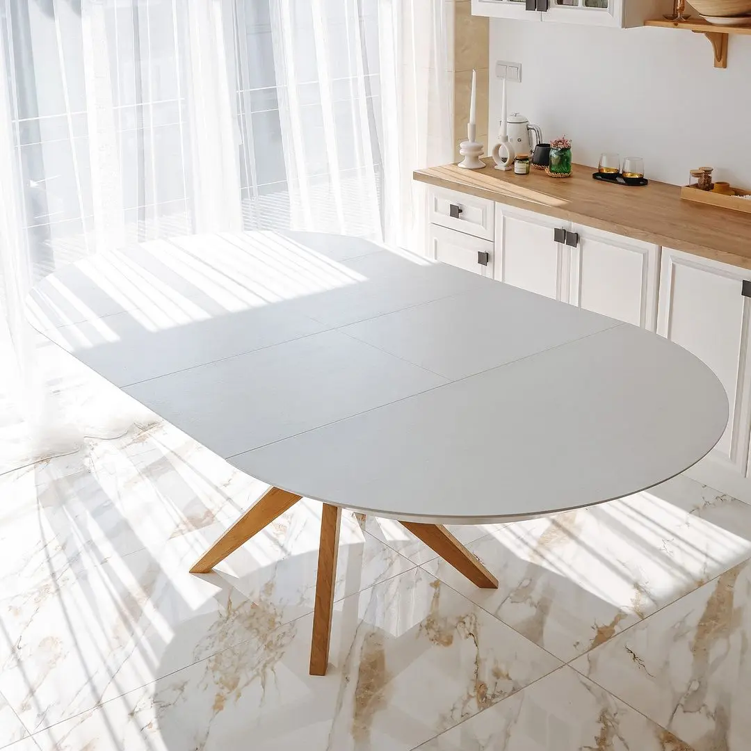 Masa extensibila DP Nova Furnir Italian (White/Wood)