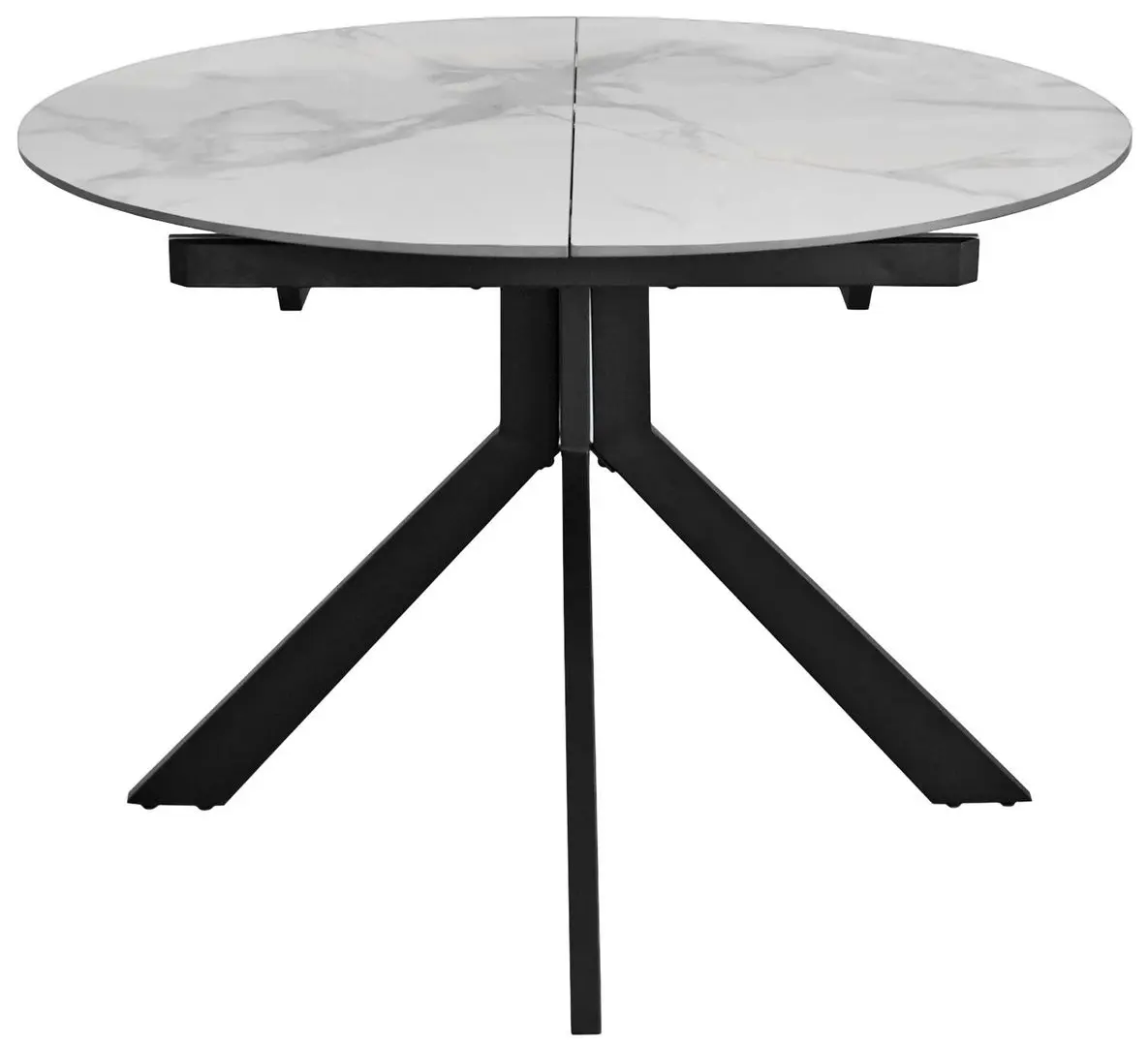 Стол раскладной DP Pina Luka 110/150x76 (White Marble/Black)