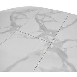 Стол раскладной DP Pina Luka 110/150x76 (White Marble/Black) Thumb