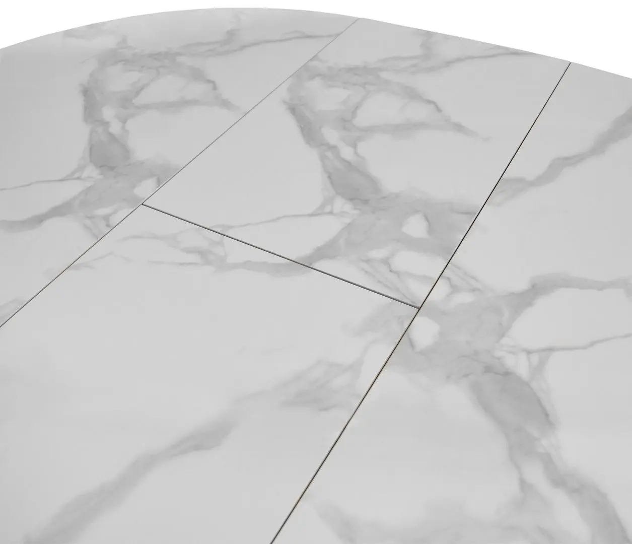 Стол раскладной DP Pina Luka 110/150x76 (White Marble/Black)