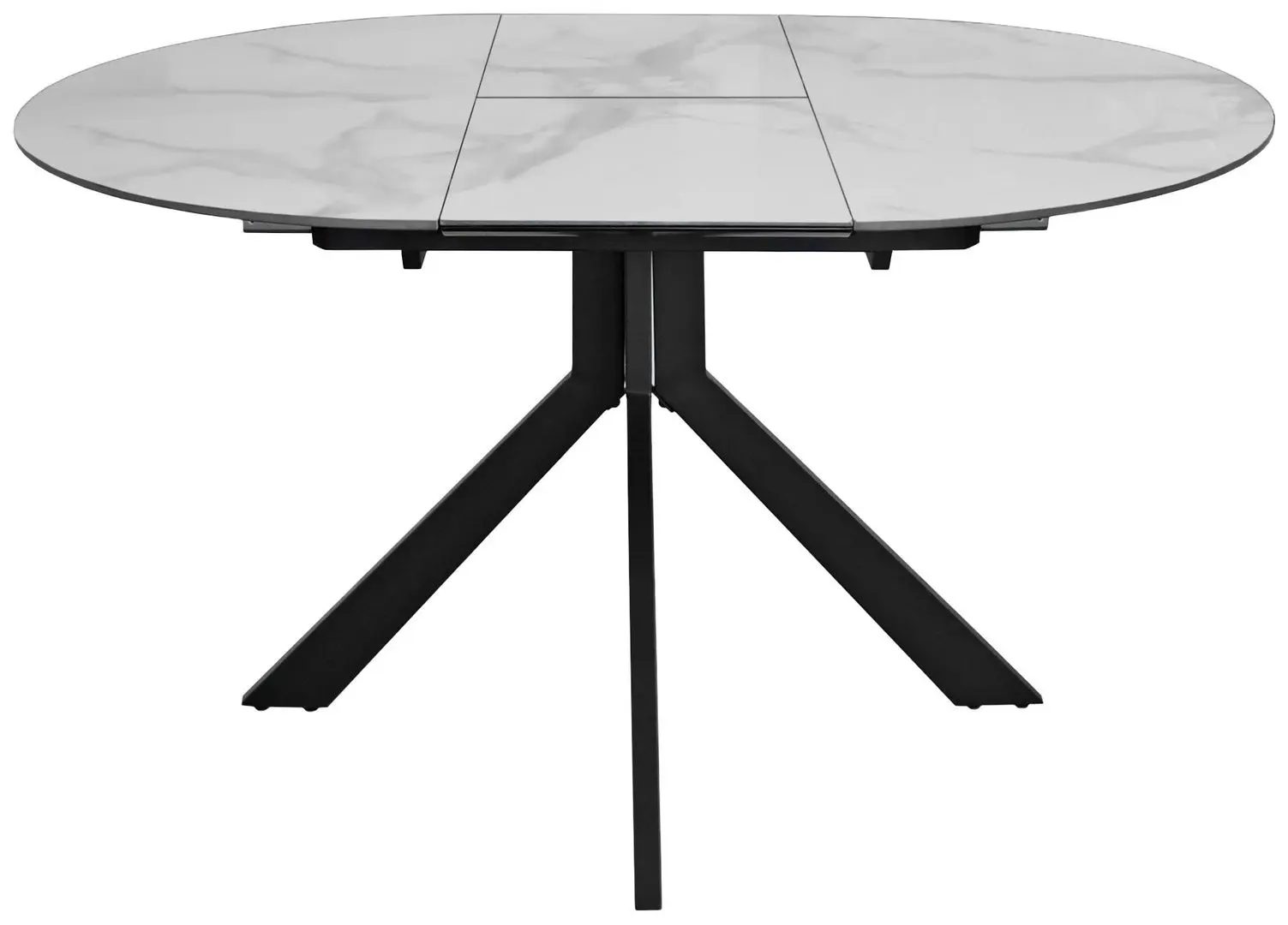 Стол раскладной DP Pina Luka 110/150x76 (White Marble/Black)