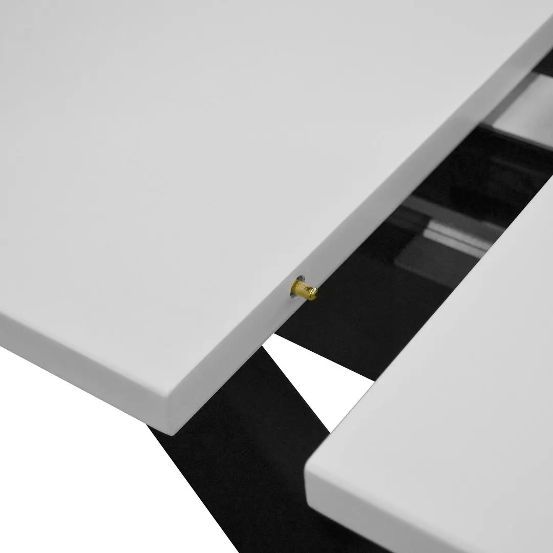 Стол раскладной DP Selina 140/180x85 (White/Black)