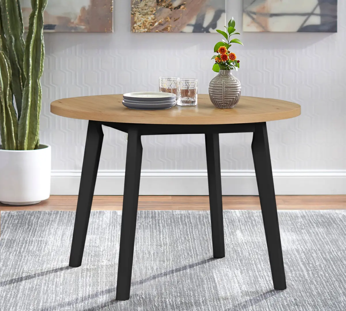 Masa Drewmix Oslo 3 100cm (Artisan Oak/Black)