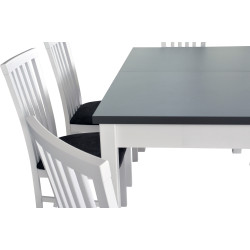 Стол раскладной Drewmix Modena 1 140/180x80 (Graphite/White) Thumb