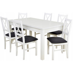 Стол раскладной Drewmix Modena 1 140/180x80 (White) Thumb