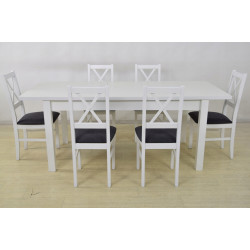 Стол раскладной Drewmix Modena 1 140/180x80 (White) Thumb