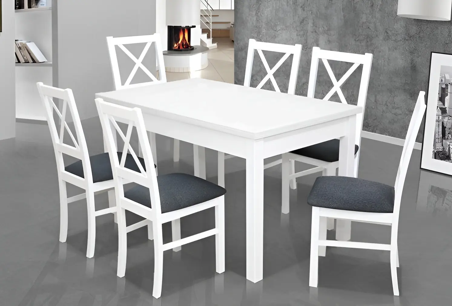 Стол раскладной Drewmix Modena 1 140/180x80 (White)