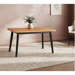 Masa extensibila Drewmix Oslo 6 140/180x80 (Artisan Oak/Black)