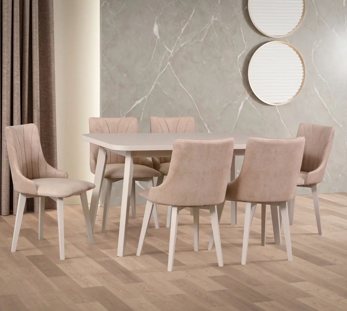 Masa extensibila Drewmix Oslo 6 140/180x80 (Cashmere)