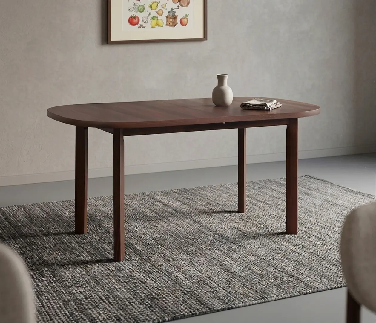 Masa extensibila Drewmix Wenus 1P 160/200x80 (Walnut)