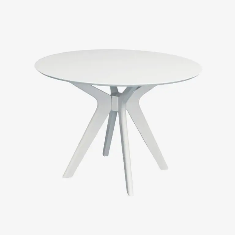 Masa Evelin Raffless Round 96cm (White)